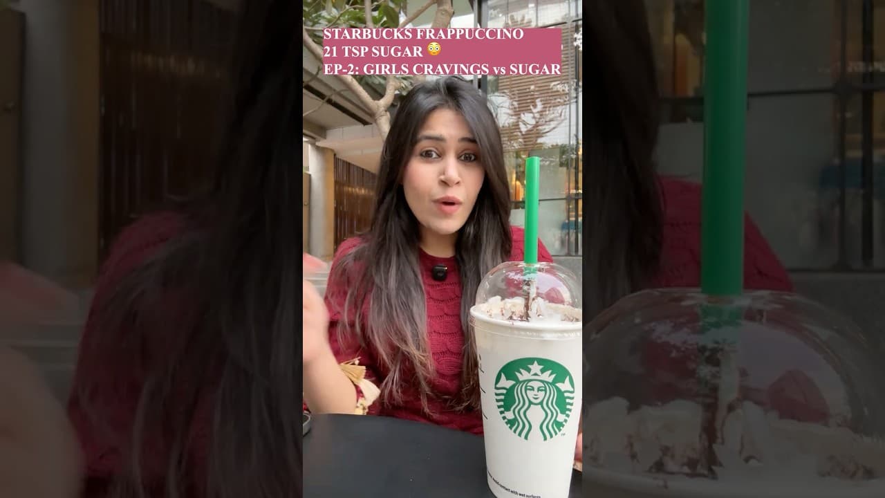 Starbucks Frappuccino = 21 tsp Sugar 😳 | Glucose Spike +50