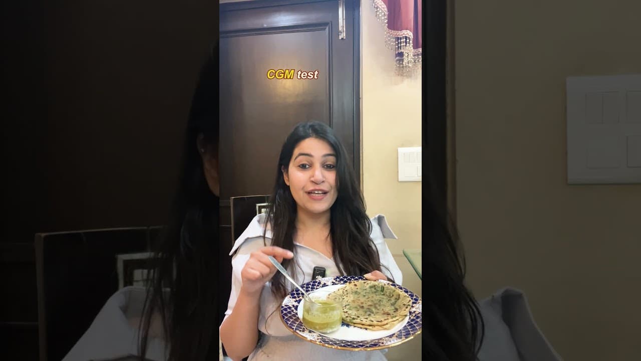 Methi + Bathua Parantha CGM Test 🌿 | Non-Diabetic: 90 → 123 (+33)